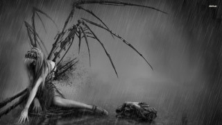 Woman laying rain bloody face - ben templesmith free wallpaper