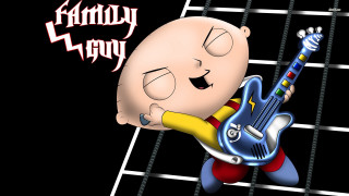 Cartoon character guitar family guy - his hand and a caption free wallpaper