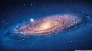 Colorful spiral galaxy stars blue 5 - a white star free wallpaper