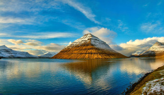 Mountain lake reflection blue sky 3 - daryush shokof free wallpaper for desktop