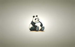 Panda bear sitting paws knees - a panda bear free wallpaper for desktop