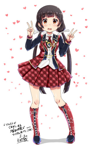 Girl school uniform peace sign - a peace free wallpaper