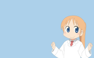 Girl long hair tie blue - a blue sky behind her free wallpaper