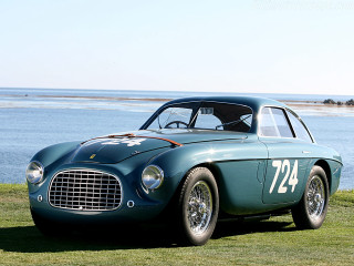 Vintage sports car grass water - a number free wallpaper