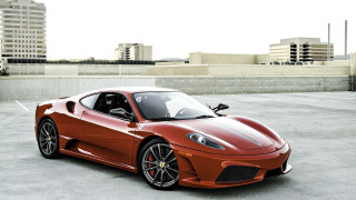 Red sports car parking lot 19 - window free wallpaper