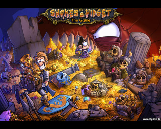 Cartoon people room gold pile - a cartoon of a bunch free wallpaper