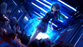 Girl bloody room knife blood - bloody free wallpaper
