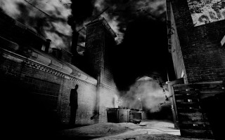 Black white man alleyway smoke - photo of a man free wallpaper