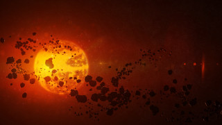 Sun rocks black background red - sun free wallpaper for desktop