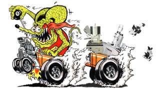 Cartoon monster driving car computer - leica free wallpaper for desktop