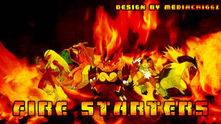 Fire starter cartoon characters flames - a bunch of cartoon characters free wallpaper