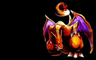 Colorful dragon black background red - tail free wallpaper