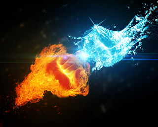 Fire water wallpapers background blue - andries both free wallpaper for desktop