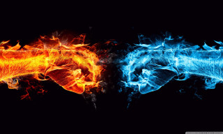 Fire ice contrast blue red - the other free wallpaper