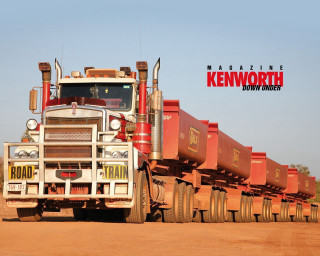 Large truck parked dirt road 2 - a large truck free wallpaper