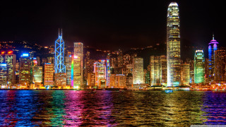 City skyline tall buildings night 5 - cui bai free wallpaper