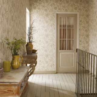 Hallway wooden table white door - a vase free wallpaper for tablet