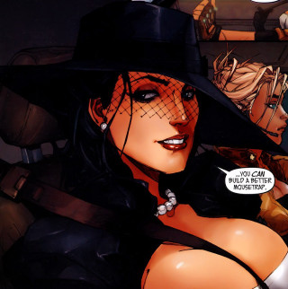 Woman hat man suit tie - free anime wallpaper for tablet