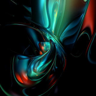 Colorful flower design black background - free abstract wallpaper for tablet