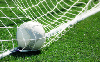 Soccer ball net grass field - mesh wire free wallpaper