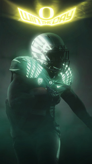 Football player green uniform neon - a neon light free wallpaper for mobile