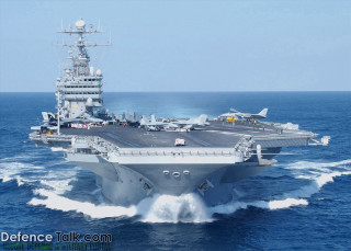 Large ship ocean jet flying - a jet free wallpaper