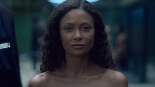 Woman serious man suit dark - free vintage wallpaper for desktop