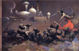 Man horse attack demon sword - frazetta free wallpaper
