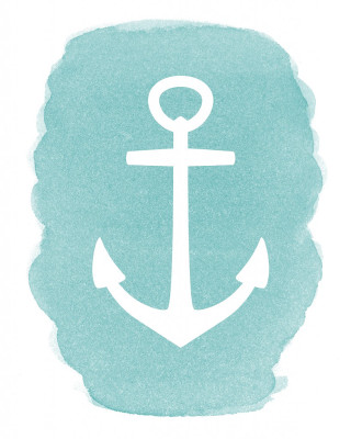 White anchor blue background white - free ship wallpaper for mobile