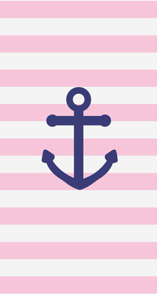 Pink white striped wall anchor - wall free wallpaper for mobile