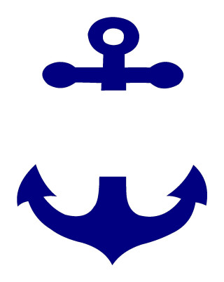Anchor arrows white background blue - free ship wallpaper for mobile