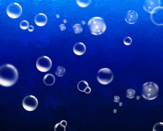 Bubbles floating air blue background - a bunch of bubbles free wallpaper