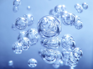Bubbles floating air blue background 4 - a bunch of bubbles free wallpaper