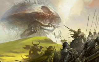 People horses monster background man - horseback free wallpaper