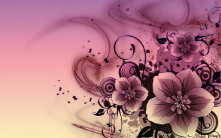 Flowers swirls painting colorful artwork - swirl and swirls free wallpaper