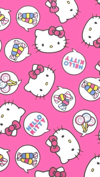 Pink background hello kitty candy - annabel kidston free wallpaper