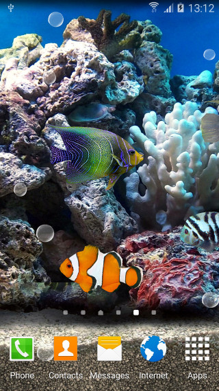 Coral reef fish digital underwater - a cell phone screen free wallpaper