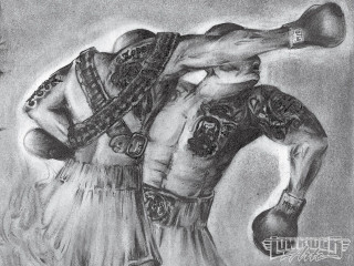 Man bottle mouth woman dress - a charcoal drawing free wallpaper