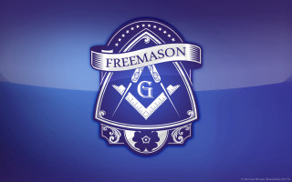Blue white logo ribbon freemason - a ribbon free wallpaper