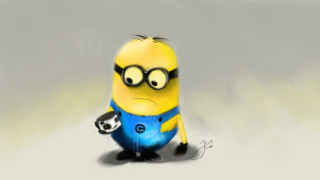 Minion camera handbag drawing fun - soft free wallpaper