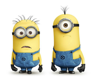 Minion couple wideeyes frown goggles - incoherent free wallpaper for tablet