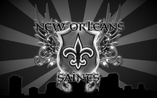 New orleans saints logo black 5 - a new orleans saints logo free wallpaper