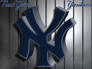Yankees logo metal background blue - a metal background free wallpaper