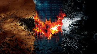 Batman cityscape bats autumn fire - a batman movie poster free wallpaper