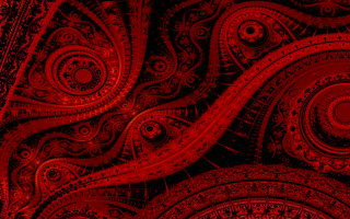 Red background circles spirals pattern - a pattern of circles free wallpaper