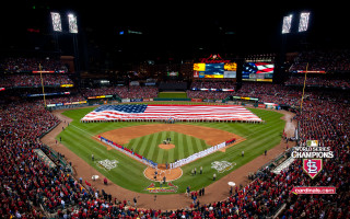 Baseball stadium american flag crowd 2 - dream free wallpaper