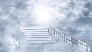Stairway clouds stars bright light - a stairway free wallpaper