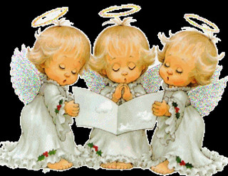 Three angels reading book together - angel free wallpaper