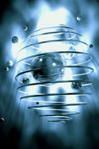 Blue space station objects bubbles - object free wallpaper for mobile