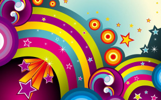 Colorful background stars rainbow starburst - colourful free wallpaper for desktop